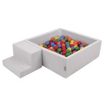 Kiddymoon Foam Play Gym with Balls, Light Grey