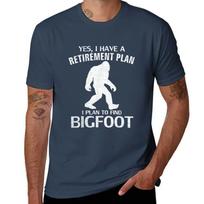 Yes I Do Have A RetireUnisext Plan Bigfoot Funny Animal Gift TShirt Street Style Casual Tee Shirt S
