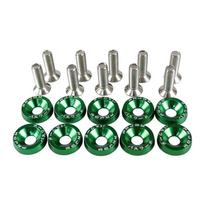 Fender Bumper Car Fasteners JDM Washer License Plate Bolts Car Modified Bolts Car Modified Washer žalia