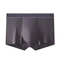 Men Boxer Underwear with Inner Layer Widen Waistband Breathable Patchwork Color Shorts XL tamsiai pilka spalva