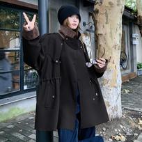 Women's Khaki Retro Windbreaker: Short 2024 Autumn Jacket, Korean British Style Medium juoda