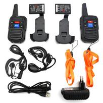 BF-C50 Mini Walkie Talkie, UHF Dvigubas PTT 5W/Type-C Įkroviklis, Vaikų Radijas, Aukšto Dažnio Siųstuvas-Imtuvas 1500, 2 Rinkiniai juoda