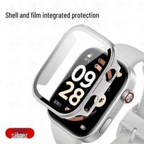 Redmi Watch 6 Grūdintas dėklas ir plėvelė: Suderinamas su Xiaomi Redmi Watch 5/6 Compatible with Redmi 5 Watch Case sidabras