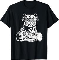 American Bully Biceps Tattoo Pet - Dog Breed I Love Mom Gift Unisex T-Shirt M