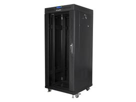 LANBERG  free standing rack 19inch cabinet 27U 600x600 glass door LCD flat pack black Freestanding rack | FF01-6627-12BL  | 5901969430370