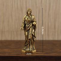 Vintažiniai žalvariniai rankdarbiai Jėzaus Šventoji Statulėlė Ornamentai Biuro Dekoras Figūrėlės žalvaris