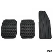 3Pcs Car Brake Clutch Accelerator Pedal Rubber Pad Cover Kit For SUZUKI Swift Samurai Sidekick Vitara Tracker Daewoo Matiz Tico juoda