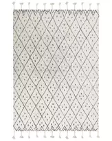 Kilimas AGADIR kreminės baltos spalvos 140 x 200 cm medvilninis