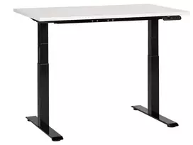 Elektriškai reguliuojamas rašomasis stalas DESTINES baltas/juodas 120 cm 72 cm
