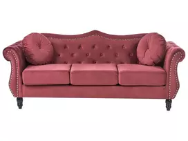 3 vietų sofa SKIEN aksominė bordo