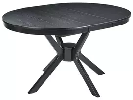 Išskleidžiamas valgomasis stalas TYMIS, juodas ąžuolas, 107/137 cm