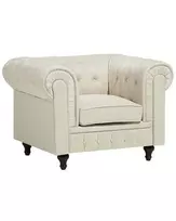 CHESTERFIELD fotelis, smėlio spalvos