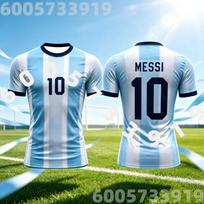 2026 Messi Football Fans Commemorative Jersey Quick Dry Breathable Casual Sports Soccer Shirt Short Sleeve for Family Kids Tees S