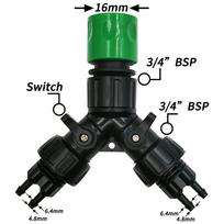 Lašelinio laistymo čiaupo adapteris 4 krypčių skirstytuvas sodui 1/4'' žarna Automatinio laistymo sistemos rinkinys Bonsai vazoninis augalas Šiltnamis