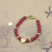 Lovely Fashion Natural Stone Bead Bracelet Baby Girls Lobster Clasp Accessories Girls Yoga Christmas Wedding Gift Jewelry Charm 4inch 10cm