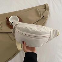 Half Moon Bag Banana Bag Crossbody Bag Running Waist Bag Simple Crossbody Waist Pack  Travel smėlis