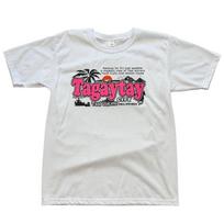 Vintage 90s Tagaytay City Philippines Taal Volcano Hot Pink Graphic Art T-shirt XL