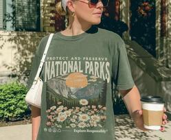 National Parks T-Shirt Nature Lover Shirt Parks Over Profit Tee Protect Park XXXL