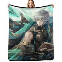 Alhaitham Throw Blanket Outdoor Soft Blanket for Picnic Beach Camping Size: 75*100cm, Weight: 230 GSM