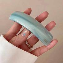 Arc Acetate Hair Clip Elliptical Large Hairpin Personalized Spring Clip  Daily mėlyna