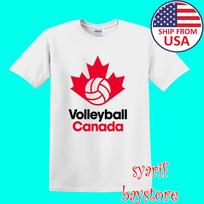 Volleyball Canada Volley Sports Men's White Size S to 5XL XL