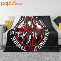 Crass There Is No Authority Uk Shipping Included Ultra-Soft Blanket Quilt Winter Sofa Cover Bed Covers Size: 75*100cm, Weight: 230 GSM