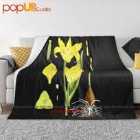 Tulip Botanical Garden Plant Print Art Botany Ultra-Soft Blanket Quilt Winter Sofa Cover Bed Covers Size: 75*100cm, Weight: 230 GSM