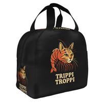 Italian Brainrot TRIPPI TROPPI Shrimpy Cat Insulated Lunch Bag for Camping Travel  Resuable Cooler Thermal Lunch Box Women Men One Size