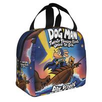 Manga Dog Man Funny  Resuable Lunch Boxes for Women Multifunction Cartoon  Thermal Cooler Food Insulated Lunch Bag Office Work One Size