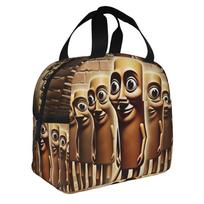 Italian Brainrot TUNG TUNG TUNG SAHUR FUNK Insulated Lunch Bags for Camping Travel Meme Waterproof Thermal Cooler Lunch Box One Size