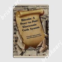 Bitcoin Whitepaper Metal Sign Cave Pub Garage Decoration Pub Printing Tin Sign Poster 20X30CM
