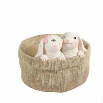 Hare Flower Pot Cute Design Bunny Planter Decorativ Shaped Flowerpot for Couples, Outdoor, Rabbit Pot 1