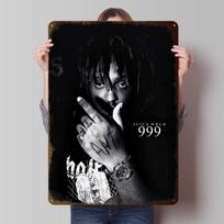 Juice Wrld 999 Tinplate Posters Customizable Wall Art Retro Vintage Metal Signs for Home Room Custom Plate Decoration Gaming 20X30CM