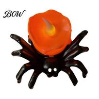 Soft Spider Legs Band Halloween Wristband, LED Light Up Bracelets, Spooky Skull Eyeball Funny Wrist Strap Pumpkin Bands for Party Supplies Flexible One Size F