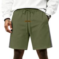 Men's Streetwear Drawstring Loose Shorts for Gym, Running and Casual Everyday Wear L armijos žalia spalva
