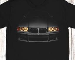 Beemer E36 T-Shirt: Headlights Glow, Angel Eyes Bimmer 2XL