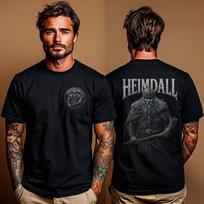 Heimdall Norse God Guardian T-Shirt | Viking Mythology Tee | Bifrost Watchman | Nordic Myth Unisex Shirt | Norse Mythology Fan Gift L