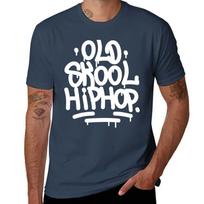 Old School Hip Hop Graffiti 90s Rap Design Tshirt Simple Casual Short Sleeve Cotton Tshirt S