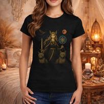 Freya Goddess Shirt for Women: Norse Mythology Tee | Viking Witchy Shirt | Nordic Pagan Mythology Lover Gift | Celestial Softstyle Tee XL