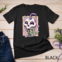 Kawaii Pastel Goth Creepy Skull Boba Bubble Tea Vaporwave Unisex T-shirt 1 2XL
