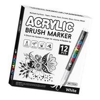 White/Black Liquid Acrylic Marker Acrylic Paint Pen-12 white