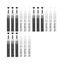 Acrylic Paint Pens,18 Pack Black White Paint Markers, for Rock Painting Stone Ceramic Glass Wood Plastic Metal