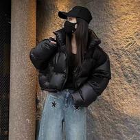 Parkas Puffy Coats Women Bomber Fashion Winter Thick Warm Simple Shorts Coats Streetwear S juoda
