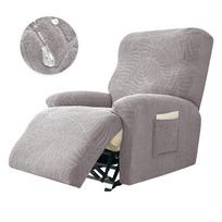 4Pcs/Set Leaves Jacquard Recliner Sofa Cover Elastic Armchair Slipcovers Lazy Boy Chair Covers Massage Lounge Couch Protector