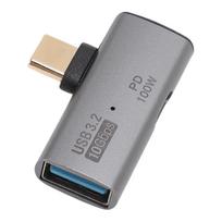 2 viename USB C į USB 3.2 adapteris OTG PD100W įkrovimas 10Gbps perdavimas C tipo į USB3.2 moteriškas adapteris