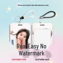 Zhang Ruonan Star Student Lanyard: Sliding ID, Bus, Water, Access, and Campus Card Holder Card holder only (no accessories)