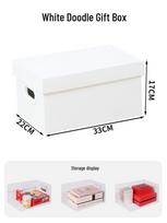 White Cardboard Surprise Gift Box for Birthday white
