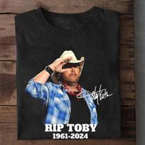 RIP Toby Keith Signature 1961-2024 Black All Size Unisex Shirt FA2001 Unisex T-Shirt S