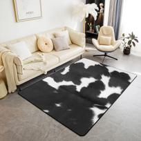 Cowhide Pattern Area Living Room Rugs for Boys Girls Man Cow Spot Wild Animal Decorative Rug Farmhouse Cowboys Bedroom Decor 40x60cm 16x24 inch