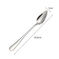 304 Stainless Steel Kiwi Mango Spoon Multifunctional Serrated Edge Fruit Scraping Mud Cutting Utensils Kitchen Accessories Tool sidabras
